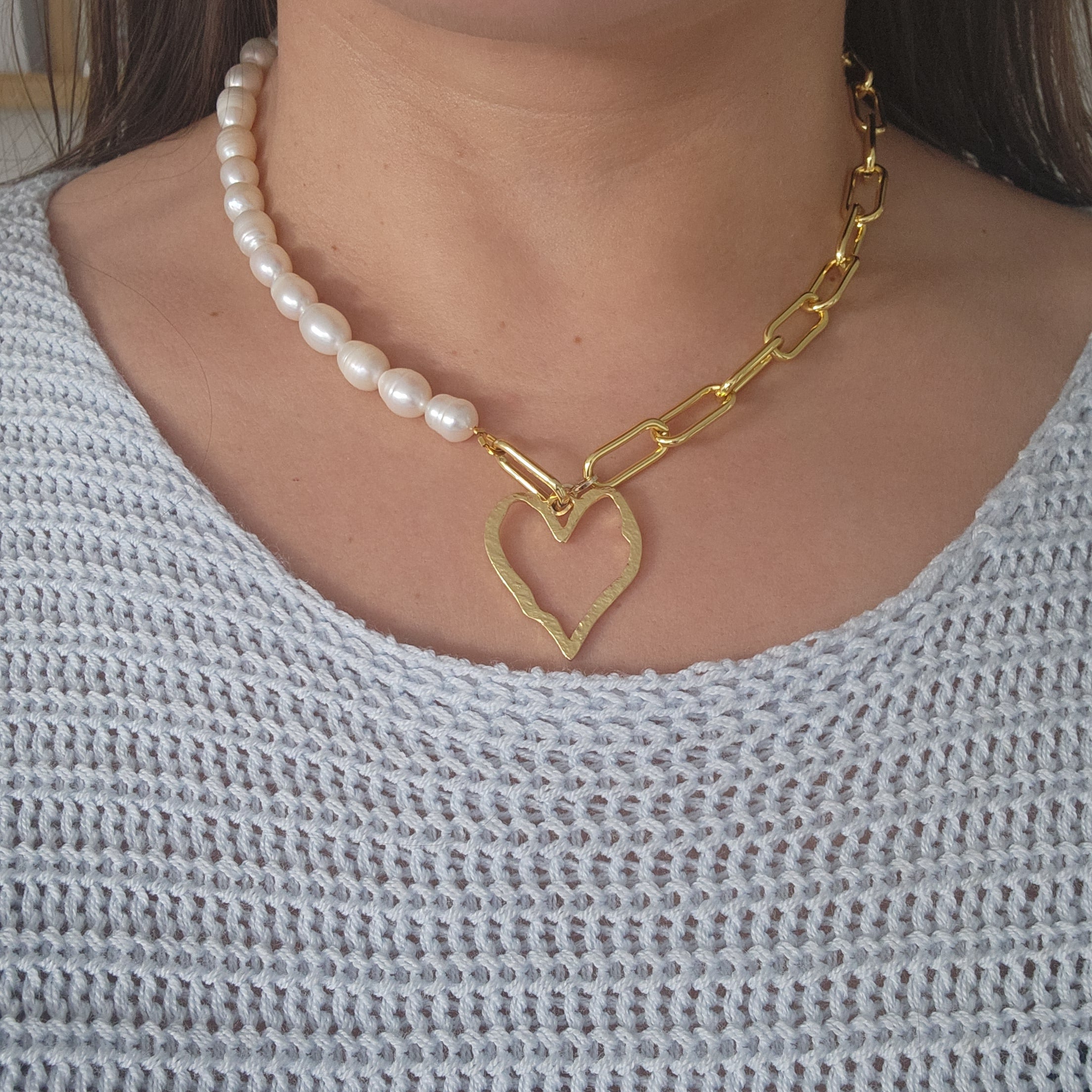 Collar Corazón Eslabón