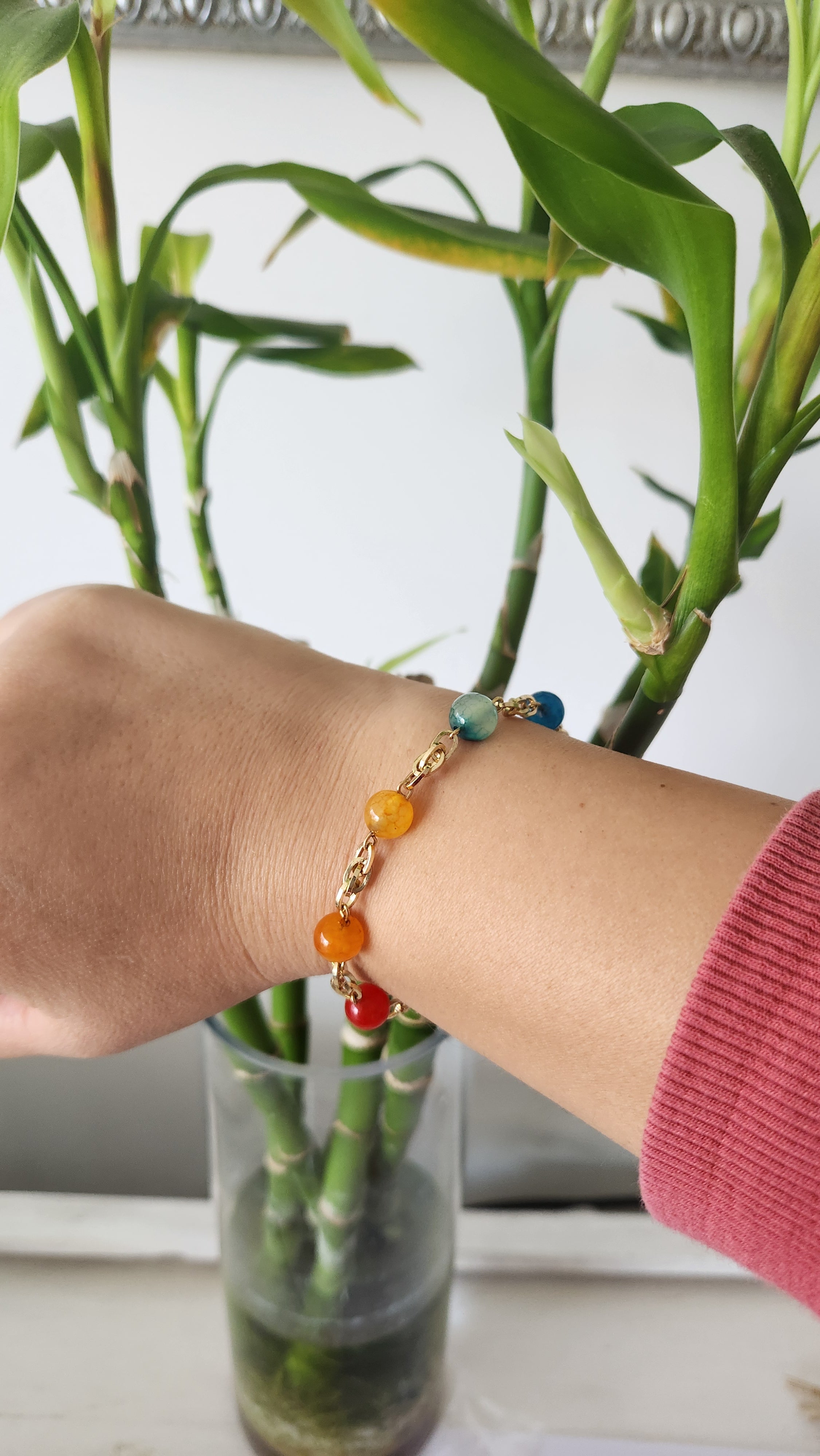 Pulsera 7 Chakras Violeta L